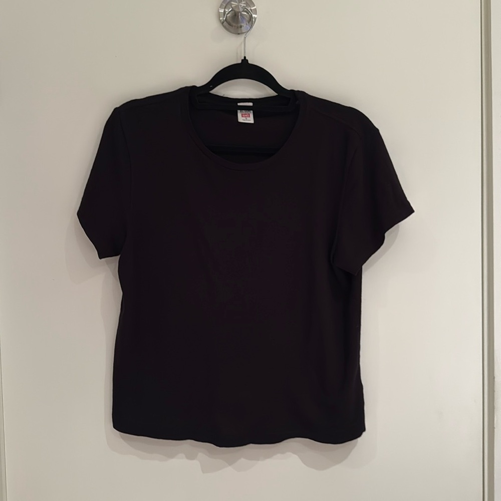 Re Done Black  cotton Hanes Tee